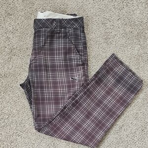 Puma Men's Checkered Black and Gray Chinos